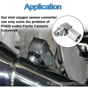 90 degrés Mini catalyseur M18 * 1.5 O2 Sensor Spacer